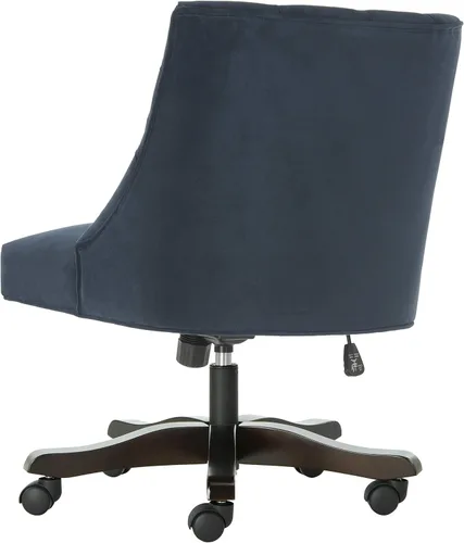 Vista 8 de Safavieh Mercer Collection Soho - Silla de escritorio giratoria de lino color crema claro