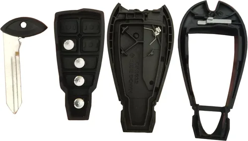 Vista 3 de Repuesto para carcasa de llavero remoto de entrada sin llave compatible con Dodge Challenger 2008-2012 Dodge Charger 2008-2010 Chrysler 300