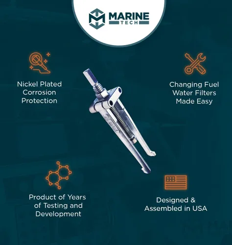 Vista 5 de Extractor del soporte del cojinete inferior de Marine Tech Tools, herramienta para la unidad inferior de Mercury, herramienta de extracción