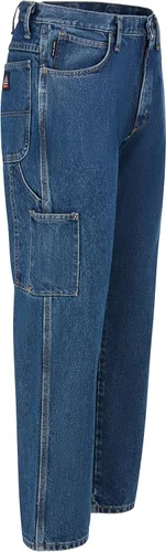 Vista 4 de Bulwark - Dungaree de mezclilla prelavado para hombre, resistente al fuego, 14.75 onzas
