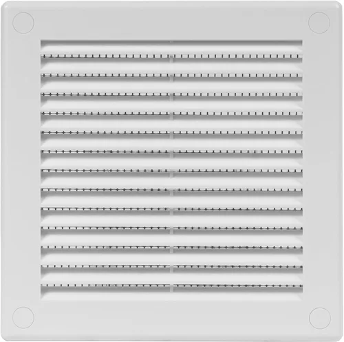 Vista 12 de Cubierta cuadrada de ventilación de aire de 4 x 4 pulgadas (tamaño exterior) - Deflector de ventilación de plástico blanco - Malla de pantalla