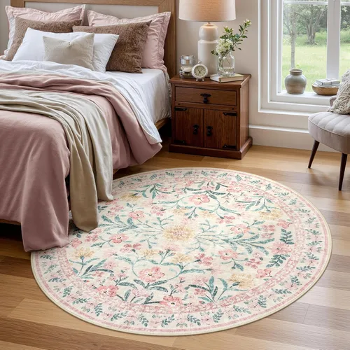 Vista 27 de Wonnitar Alfombra Lavable de Pasillo 2'6''x8', Alfombra de Pasillo Floral Bohemia de 8 pies de Largo para Dormitorio, Alfombras Beige Suaves