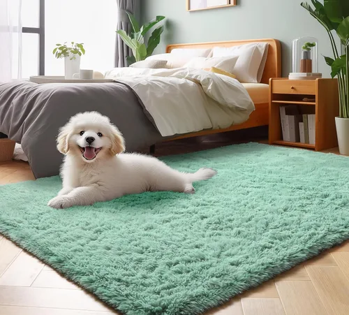 Vista 90 de ONASAR - Alfombra redonda rosa claro de 2 pies, esponjosa, lavable, tapete de gato o perro, suave, afelpada, peluda, tapete circular para dormitorio