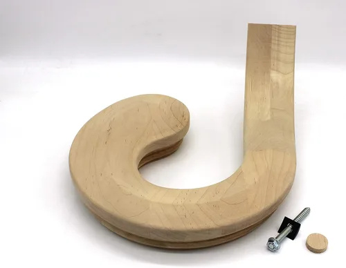 Vista 26 de Roseta redonda, grado de pintura de madera maciza dura, 4 1/2 "x 3/4", accesorio para parte de escalera