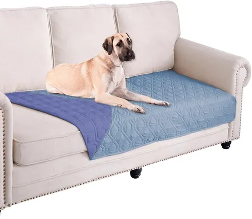 Vista 92 de Ameritex - Manta impermeable para cama de perro, manta reversible para muebles, cama, sofá (30 x 70 pulgadas, color chocolate y beige)