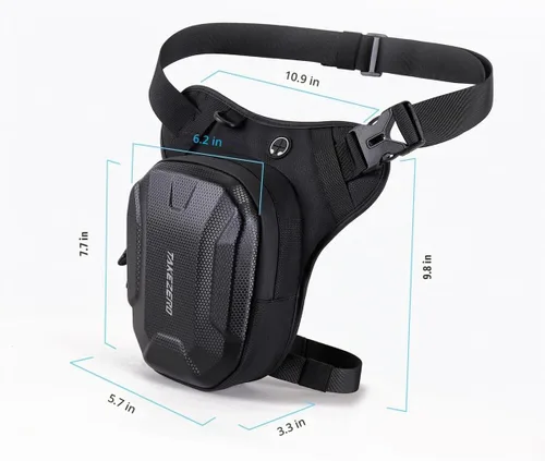Vista 3 de Bolsa de pierna de motocicleta para hombres y mujeres, bolsa de muslo