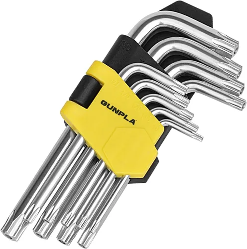 Vista 7 de Gunpla Llave Allen con llave hexagonal Torx, llave hexagonal Allen Star, llave de brazo corto, llaves hexagonales de seguridad, agujeros de extremo