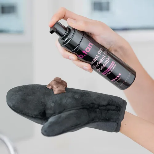 Vista 7 de b.tan Mousse autobronceador ultra oscuro Quiero el bronceado más oscuro posible - Espuma bronceadora sin sol de 1 hora de expresión rápida, brillo