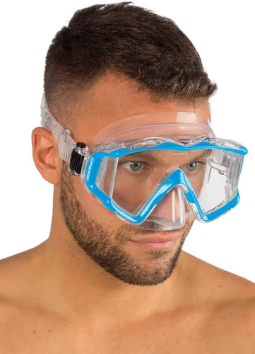 Vista 5 de Cressi Panoramic Wide View Mask & Dry Snorkel Kit for Snorkeling, Scuba Diving - Pano 3 & Supernova Dry: Designed in Italy