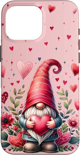 Vista 18 de Valentines Day Gnomes Cute Hearts Love Floral Gnome Case for iPhone 17