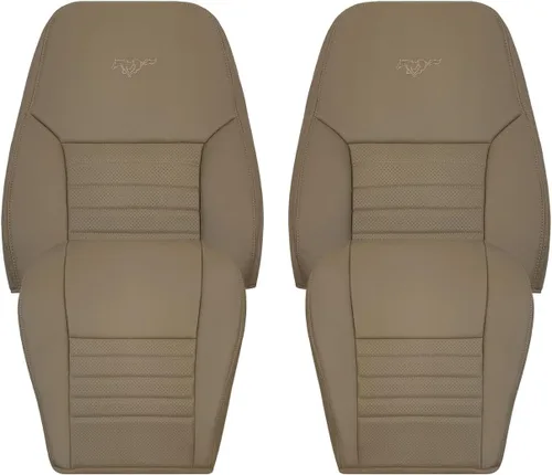 Vista 6 de Auto Seat Replacement, Compatible con fundas de asiento de cuero perforado auténtico convertible de 1999, 2000, 2001, 2002, 2003, 2004, Ford Mustang