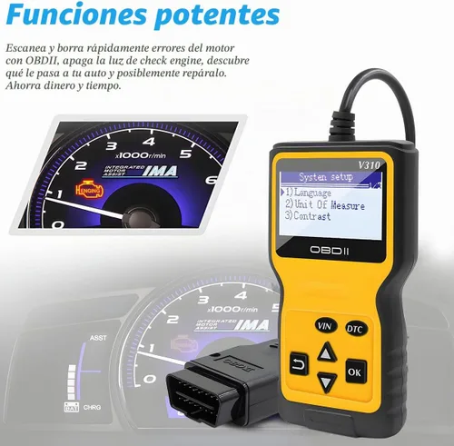 Vista 4 de Herramienta de escaneo OBD2 para auto, lector de códigos de falla del motor del vehículo, herramienta de escaneo de diagnóstico CAN, comprueba