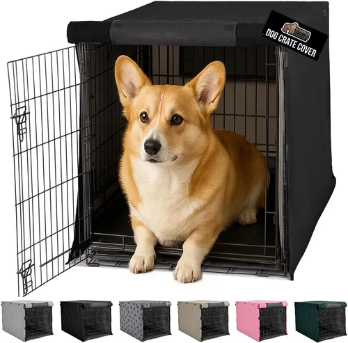 Vista 34 de GORILLA GRIP Fundas para jaulas para perros compatibles con jaulas de perro de Yaxa Basics, todos los lados abiertos, cubierta de privacidad