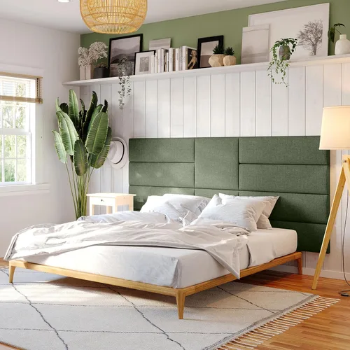 Vista 411 de Jaxx Panelist - Cabecero acolchado moderno, juego de 4 paneles para montar en la pared (cada uno de 11.25 x 38 pulgadas), tamaño King