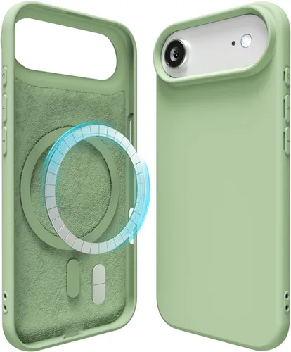 Vista 157 de oakxco Funda de silicona para iPhone 12 Pro Max, magnética, compatible con carga inalámbrica Magsafe, cubierta protectora de goma suave y delgada