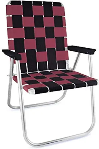 Silla de césped plegable Lawn Chair USA de aluminio para patio al aire libre | Sillas con correas resistentes para camping, deportes, playa, jardín
