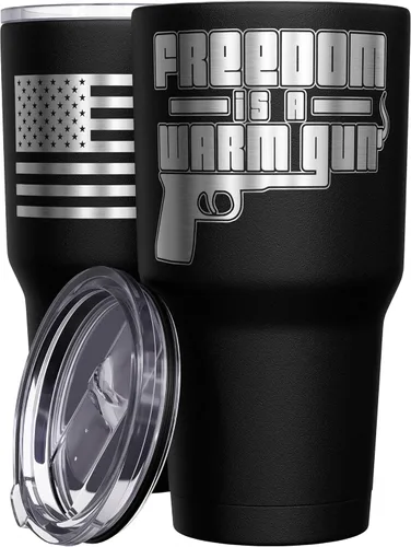 Vista 59 de We The People Holsters - Vaso térmico de 30 onzas, 0% Liberal, Negro