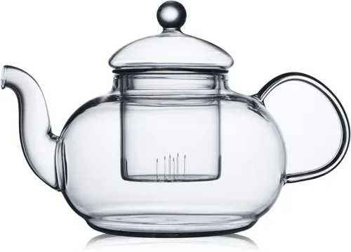 Vista 15 de CnGlass Calentador Universal de Tetera de Vidrio, Hecho a Mano con Vidrio Resistente al Calor y Sin Plomo, Calentador de Velas de Té 5.3