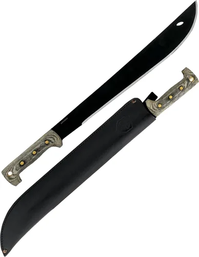 Condor Herramienta y cuchillo, Machete El Salvador, hoja de 18 pulgadas, mango de micarta con funda