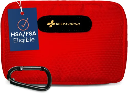 Vista 9 de KeepGoing - Kit de primeros auxilios de viaje para automóvil, hogar, senderismo, campamento y emergencias al aire libre, botiquín de primeros