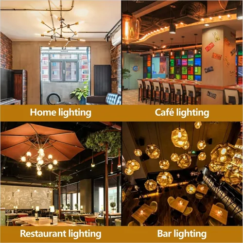 Vista 3 de Bombilla incandescente tubular transparente T10 de 25 W, bombilla T10, bombilla de escaparate de estilo vintage, lámpara de escaparate, regulable