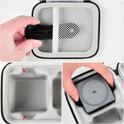 Vista 3 de PAIYULE Funda compatible con Anker 3 en 1 Cube MagSafe Charger 15W Max Fast Charging Stand (para Anker Y1811/1812), soporte de almacenamiento