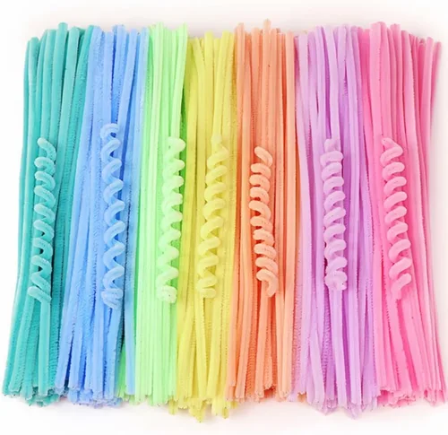 Vista 2 de Limpiadores de tuberías a granel, color macarrón, 300 piezas Color caramelo: 300