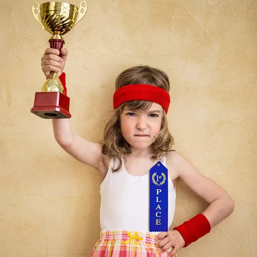 Vista 7 de 36 cintas de premio para el primer lugar, segundo y tercer lugar, juego de tarjetas planas con tarjeta de evento y cuerda para competencia, eventos