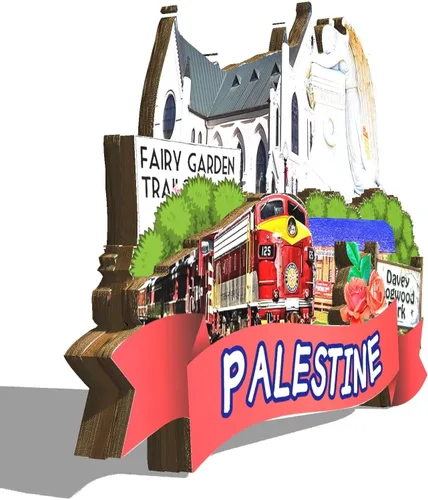 Vista 2 de Imán de nevera con imán de Palestina, Estados Unidos, 3D, monumentos, viajes, coleccionables, recuerdos, decoración hecha a mano