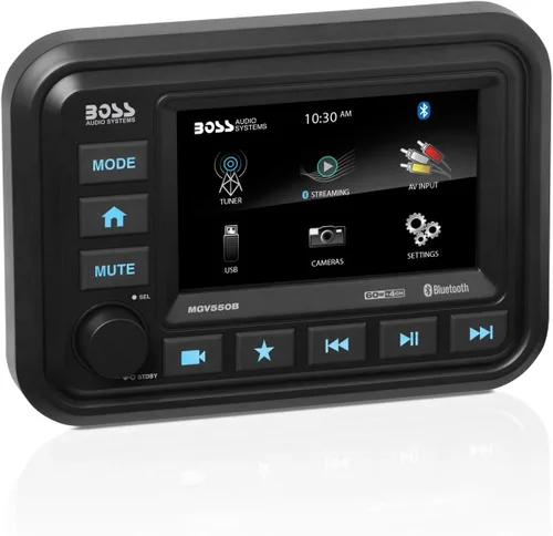 Vista 9 de BOSS Audio Systems MGR300B - Receptor de medidor estéreo para barco marino, Bluetooth, sin reproductor de CD y DVD, radio AM/FM, IPX5 resistente a
