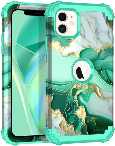 Vista 142 de Hocase Funda para iPhone Air de 6.5 pulgadas, resistente a prueba de golpes, goma de silicona suave, parachoques de plástico duro, funda protectora