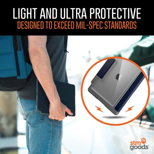 Vista 2 de STM Dux Plus para iPad Air de 11 pulgadas (M4/M3/M2/5ª/4ª generación): ultra protector, ligero con parte trasera transparente, soporte para lápiz