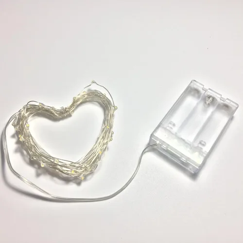 Vista 6 de Paquete de 2 mini luces LED de hadas de 50 unidades, funciona con pilas, con caja de batería impermeable y temporizador, 6 horas de encendido/18
