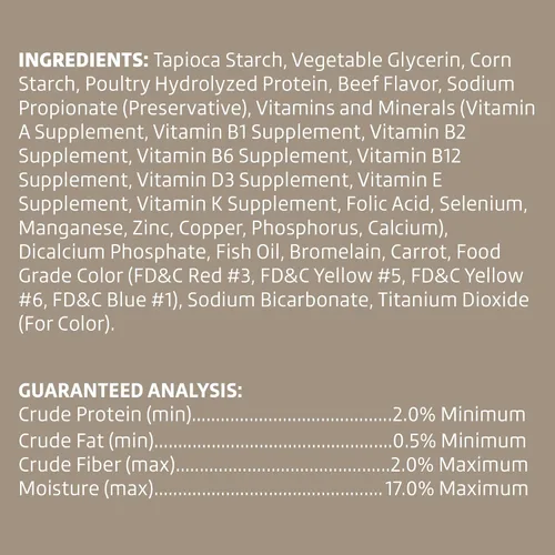 Vista 4 de Wonder Bound Palitos de golosinas para perros con sabor a carne de res, 10 unidades, sin cuero crudo, masticables de salud dental para control