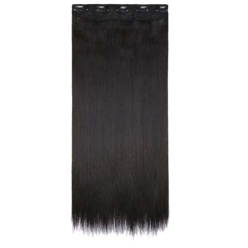 Vista 6 de S-noilite Elegante 30"(76cm) Extensiones de pelo con clip de una pieza, 3/4 de cabeza completa, 5 clips, negras naturales largas y rectas