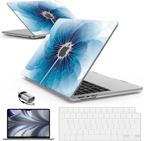 Vista 27 de IBENZER Compatible con MacBook Air 13 pulgadas 2025 2024 2023 2022 Funda M4 A3240 M3 A3113 M2 A2681, Funda Rígida y Cubierta de Teclado y Película