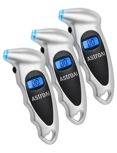 Vista 14 de AstroAI Medidor digital de presión de neumáticos de 0 a 150 PSI, preciso en 0.1 incrementos, LCD retroiluminado y adaptador de válvula Presta