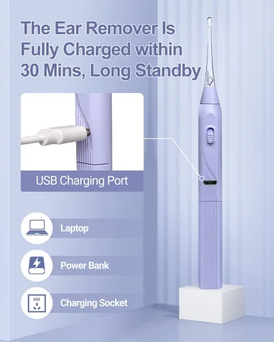 Vista 5 de Herramienta de Eliminación de Cera de Oídos con Luz, Removedor de Cera de Oídos para Niños, Herramienta de Limpieza de Oídos, Limpiador de Oídos