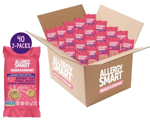Allergy Smart Galletas crujientes | Sin gluten, sin nueces, sin huevo, sin soja, sin lácteos, sin OMG, Kosher | Delicioso aperitivo escolar a base
