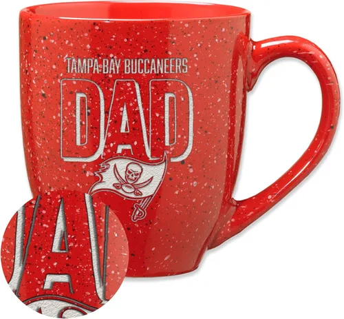 Vista 55 de Rico Industries NFL Football #1 Dad 16 oz Team Color Laser Engraved Ceramic Coffee Mug