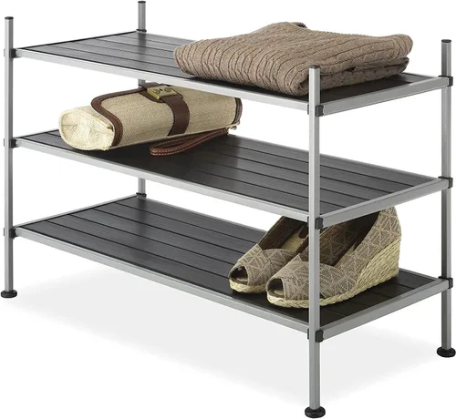 Vista 16 de Whitmor Torre de zapatos de 10 niveles, 50 pares, cromo