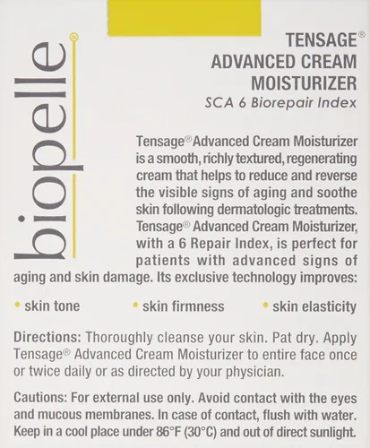 Vista 3 de Biopelle Crema hidratante facial Tensage Growth Factor Advanced con índice de biorepar SCA 6, 1 onza