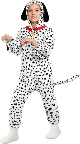 GIFTINBOX Disfraz de gato para niñas, disfraz de animal, disfraz de gato negro dálmata para niños, disfraces de Halloween para niños