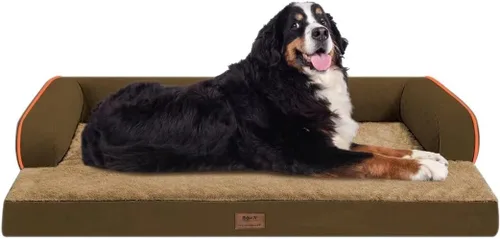 Vista 85 de Cama ortopédica extra grande para perros impermeable: cama de espuma viscoelástica para perros XL y extra grandes, sofá sofá, lavable con funda
