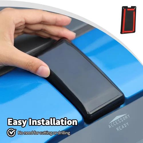 Vista 4 de JWWY Cubierta protectora para tornillo de techo delantero Bronco para accesorios Ford Bronco 2/4 puertas 2021 2022 2023+ (ABS, negro)