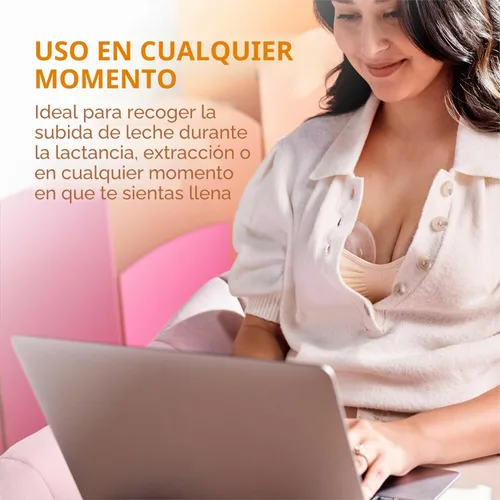 Vista 6 de Boon Trove Extractor de leche manual de silicona – Colector de leche pasivo – Extractor de leche manos libres para lactancia – Esenciales