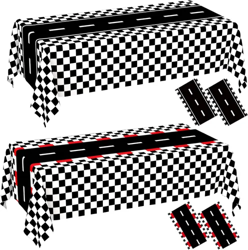 Vista 46 de WNINK Paquete de 6 manteles desechables negros de 54 x 108 pulgadas, para barbacoa, cumpleaños, picnic, despedida de soltera, compromiso, boda