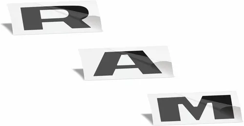 Vista 19 de Reflective Concepts -Calcomanía superpuesta de emblema de rejilla RAM, color amarillo brillante