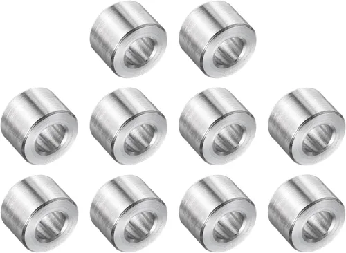 Vista 75 de uxcell 10 piezas de espaciador de acero inoxidable de 3/8" de diámetro interno x 3/4" de diámetro exterior x 1" de longitud, espaciador de rosca
