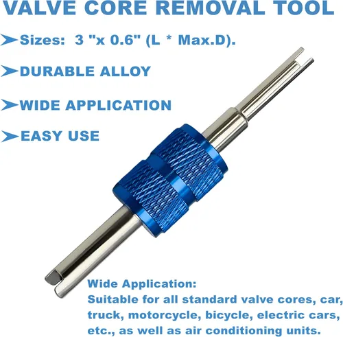 Vista 4 de Kit de núcleo de válvula de aire acondicionado Tapa y válvula AC R12 R134a Junta de teflón Refrigeración A/C Servicio de Aire Acondicionado